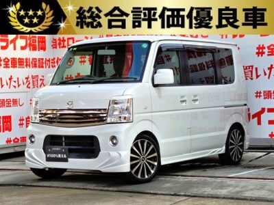 SCRUM　スクラムワゴン　PZターボ 【カスタム】　【総合評価優良車】💎バリグライン１６インチＡＷ＆社外フルエアロ＆社外アイライン装着済💎６４型ワゴンタイプ再入庫＂走行距離５万キロ台💎両側スライドドア🚪＆左側パワースライドドアで乗り降り楽々🎶荷室内広々で収納スペース確保💎ケンウッドメモリーナビ🗾ＤＶＤ💿Ｂｌｕｅｔｏｏｔｈ📱🎶📞フルセグＴＶ内蔵型📺走行中映像視聴可能👀ターボ車で快速走行・カタログ燃費ＪＣ０８モード１４．４ｋｍ／Ｌ🍃ベンチシートタイプ💺🌈車検２年付🚗福岡店専用HPでも在庫確認可能‼✨ 【carlifegroup.fukuoka.jp/】で検索🕵️‍♂️
