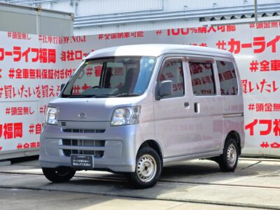 HIJET　ハイゼットカーゴ　デラックス　✨配送業者様必見・軽貨物バン✨走行距離４万キロ台の低走行車両🎶ハイルーフ＆ルーフシェルフ付で荷室＆収納スペース広々🚚純正メモリーナビ🗾ＣＤ📀地デジ１セグＴＶ📺🍃前席パワーウィンドウ装備🌈便利な集中ドアロック付👌事業用登録可能🌟👍車検２年付🌈福岡店専用HPでも在庫確認可能‼✨ 【carlifegroup.fukuoka.jp/】で検索🕵️‍♂️　