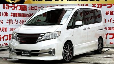 SERENA　セレナ　ライダー　Jパッケージ【総合評価優良車】【特別仕様車】💎アルパインフリップダウンモニター搭載💎✨オーテックジャパンがメッキパーツを施したライダーシリーズ低価格ミニバン✨ 💎純正ナビ🗾ＤＶＤ💿Ｂｌｕｅｔｏｏｔｈ🎶📱📞フルセグＴＶ内蔵型📺走行中映像視聴可能👀 両側スライド左側パワースライドドア装備で荷物の出し入れも乗り降りも楽々🚪 リアサイドシェード付・ＵＶ・プライバシーも安心👀明るいＬＥＤヘッドライト・ＬＥＤフォグランプ装着済💡🌀高速も楽々走行・クルコン付🌈安心録画・ドライブレコーダー📹🌈ローダウン＆社外１７インチAW🔥🚗福岡店専用HPでも在庫確認可能‼【carlifegroup.fukuoka.jp/】で検索🕵️‍♂️