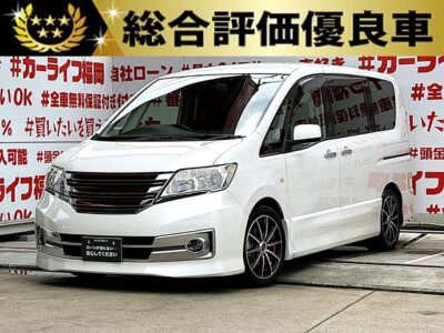 SERENA　セレナ　ライダー　Jパッケージ【総合評価優良車】【特別仕様車】💎アルパインフリップダウンモニター搭載💎✨オーテックジャパンがメッキパーツを施したライダーシリーズ低価格ミニバン✨ 💎純正ナビ🗾ＤＶＤ💿Ｂｌｕｅｔｏｏｔｈ🎶📱📞フルセグＴＶ内蔵型📺走行中映像視聴可能👀 両側スライド左側パワースライドドア装備で荷物の出し入れも乗り降りも楽々🚪 リアサイドシェード付・ＵＶ・プライバシーも安心👀明るいＬＥＤヘッドライト・ＬＥＤフォグランプ装着済💡🌀高速も楽々走行・クルコン付🌈安心録画・ドライブレコーダー📹🌈ローダウン＆社外１７インチAW🔥🚗福岡店専用HPでも在庫確認可能‼【carlifegroup.fukuoka.jp/】で検索🕵️‍♂️