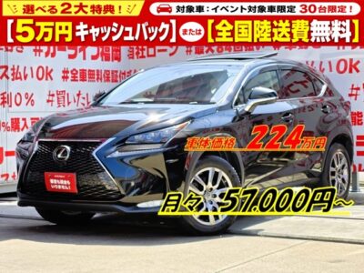 LEXUS レクサス NX200t Iパッケージ 　【4WD】【ターボ車】【車検２年付】💎大解放サンルーフ付💎＂レクサスの高級コンパクトＳＵＶ🌈トヨタセーフティセンス搭載👍赤本革エア―シート💺シートヒーター🔥パワーゲート・電動シートタイプ😚🌞純正ＳＤマルチナビ🗾ＤＶＤ📀Ｂｌｕｅｔｏｏｔｈ🎵📱📞フルセグＴＶ内臓型📺走行中映像視聴可能👀✨👆３眼ＬＥＤヘッドライト💡ＬＥＤフォグが夜間も明るく照射💡レーダークルーズコントロール&ビルドインＥＴＣで高速道路での長距離走行も楽々快適🚗🌈車検２年付🌈📱福岡店専用HPでも在庫確認可能‼✨【carlifegroup.fukuoka.jp/】で検索🕵️‍♂️