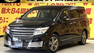 ELGRAND　エルグランド　ライダー黒本革シート　マニュアルシート【総合評価優良車】【特別仕様車】👑ライダーグレードで迫力とインパクト抜群👑高級感のある黒革シート＆助手席・二列目オットマン付きキャプテンシートの豪華な7人乗りモデル👑純正HDDナビ🗾フルセグTV📺DVD📀走行中視聴可能👌Bluetooth付でスマートフォンからお好きな音楽を流せます📱🎶ワンタッチオープンの両側スライドドア＆片側パワースライドドアでお子様連れのご家族でも乗り降り楽々👪✨前後ドライブレコーダー付きで安心📣HIDヘッドライト&フォグで夜間走行時にも明るく安心🔦🌜TOKYO店専用HPにて更新中❗ carlifegroup.tokyo.jpで検索🕵️‍♂️🌛《1年保証付》