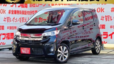 EK CUSTOM　EKカスタム　T　【総合評価優良車】💎上級グレード！！パワフル加速・ターボ車💎🎉走りもよく、燃費もいいコスパ最強な三菱の軽自動車🎉社外ナビ🗾ＤＶＤ💿Ｂｌｕｅｔｏｏｔｈ🎶📞フルセグＴＶ内蔵型📺走行中映像視聴可能👀ミラータイプのバックカメラ搭載車🎥お洒落なタッチパネル式オートエアコン🌀ＪＣ０８モード燃費２１．４ｋｍ／Ｌ🍃ＨＩＤヘッドライトで夜間視野確保🔦月々１万円台～ＯＫ👀納車時新品タイヤ装着🌈福岡店専用HPでも在庫確認可能‼✨【carlifegroup.fukuoka.jp/】で検索🕵️‍♂️