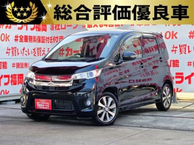 EK CUSTOM　EKカスタム　T　【総合評価優良車】💎上級グレード！！パワフル加速・ターボ車💎🎉走りもよく、燃費もいいコスパ最強な三菱の軽自動車🎉社外ナビ🗾ＤＶＤ💿Ｂｌｕｅｔｏｏｔｈ🎶📞フルセグＴＶ内蔵型📺走行中映像視聴可能👀ミラータイプのバックカメラ搭載車🎥お洒落なタッチパネル式オートエアコン🌀ＪＣ０８モード燃費２１．４ｋｍ／Ｌ🍃ＨＩＤヘッドライトで夜間視野確保🔦月々１万円台～ＯＫ👀納車時新品タイヤ装着🌈福岡店専用HPでも在庫確認可能‼✨【carlifegroup.fukuoka.jp/】で検索🕵️‍♂️