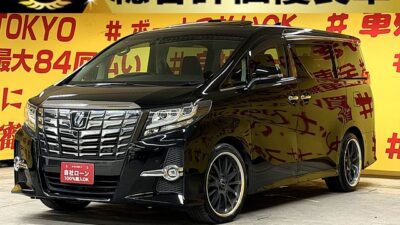 ALPHRD アルファード 250S Cパッケージ【総合評価優良車】　✨サンルーフ付の7人乗りエグゼクティブシートで室内は快適✨トヨタ純正9型SDナビ＆12型後席モニター（JBL17スピーカー)🗾フルセグTV📺Bluetoothオーディオでスマホから音楽再生🎶💫駐車時に安心のクリアランスソナー&バックカメラ✨🛞オートクルーズ＆駐車アシストパーク付👀　荷物の出し入れなど便利な両側電動スライドドア＆電動バックドア😊🌜TOKYO店専用HPにて更新中❗ carlifegroup.tokyo.jpで検索🕵️‍♂️🌛《1年保証付》