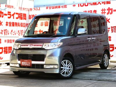 TANTO CUSTOM　タント　カスタムX　リミテッド　＂上級グレード＂月々１万円台～ＯＫ😲走行まだまだ８万ｋｍ台✨左センターピラーレス＆パワースライドドアー『ミラクルオープンドアー』🚪軽自動車ハイトワゴンスライドドアー🚗エクリプスメモリーナビ🗾CD📀地デジＴＶ内蔵型📺スマートキー装備🌅夜間走行も視界良好なHIDヘッドライト&フォグランプ💡リアシートアレンジ次第でラゲッジスペースも自在な万能車輌😲納車時新品タイヤ装着🌈🚗福岡店専用HPでも在庫確認可能‼✨ 【carlifegroup.fukuoka.jp/】で検索🕵️‍♂️