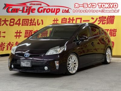 PRIUS　プリウス　Ｓ　【車検２年付】人気の後期型✨ブリッツ車高調＆ロクサーニ１８インチAW🛞ワンセグTV📺DVD📀Bluetooth♬　エンジン楽々スタート！スマートキー&プッシュスタート付き😄　カタログ燃費JC08モード30.4㎞/ℓ🔋お財布に優しいお車ナンバー１です👛🌛TOKYO店専用HPにて更新中❗ carlifegroup.tokyo.jpで検索🕵️‍♂️🌛《1年保証》