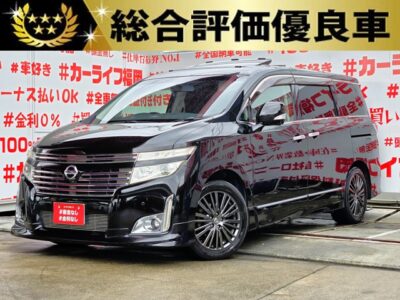 ELGRAND　エルグランド　250ハイウェイスター　【総合評価優良車】【車検２年付】＂大解放ツインムーンルーフ付＂🔥純正フロントハーフエアロ＆リアテールメッキガーニッシュ装着済🔥💎７人乗キャプテンシート💺ハーフレザーシート💺🚗両側パワースライドドア＆ワンプッシュオープナー機能付で楽々ボタン開閉可能🔘純正電動フリップダウンモニター付でリアのエンタメも充実🎶純正ＨＤＤナビ🗾ＤＶＤ📀Ｂｌｕｅｔｏｏｔｈ🎶📱📞フルセグＴＶ内蔵型📺走行中映像視聴可能👀納車時新品タイヤ装着🎶🚗福岡店専用HPでも在庫確認可能‼✨ 【carlifegroup.fukuoka.jp/】で検索🕵️‍♂️