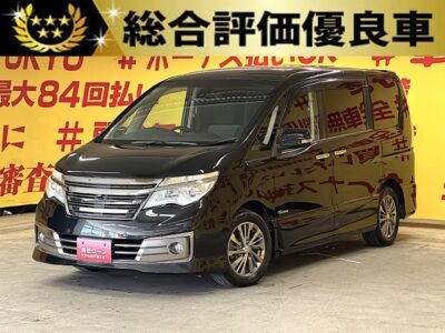 SERENA　セレナ　ライダー　ブラックライン　S-HV　アドバンスドセーフティ 後期型【特別仕様車】【総合評価優良車】純正８インチメモリーナビ🗾地デジフルセグTV📺ＣＤ💿ＤＶＤ📀Bluetooth📱🎶安心安全バックカメラ＆アラウンドビューモニター搭載👀✨両側パワースライドドア＆ワンタッチオープナーでお子様や大きな荷物を持っての乗り降りも楽々🌈使い方自由自在のマルチセンターシート💺夜間走行時も明るいLEDヘッドライト＆フォグ🔦　🌈月々２万円台～OK🌈　🌛TOKYO店専用HPにて更新中❗ carlifegroup.tokyo.jpで検索🕵️‍♂️🌛《1年保証》