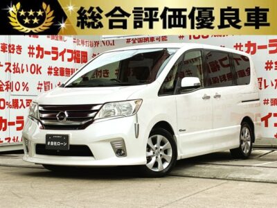 SERENA　セレナ　ハイウェイスター S-HYBRID【総合評価優良車】＂低価格ハイブリッドミニバン＂月々２２,８００円～ＯＫ👛両側パワースライドドア🚪＆ワンタッチオープナー付で乗り降り楽々✨純正ＨＤＤナビ🗾ＣＤ・ＤＶＤ再生💿Bluetoothオーディオ接続可能🎶📱📞地デジフルセグＴＶ📺アルパイン製フリップダウンモニター装備✨Ｗエアコンタイプでリア空調も温度操作ＯＫ👆🚪ウォークスルーで車内の行き来自由自在💺リアサイドシェード付・ＵＶ・プライバシーも安心👀高速走行はクルーズコントロール機能にお任せ・楽々運転🎉納車時新品タイヤ装着🛞🚗福岡店専用HPでも在庫確認可能‼✨【carlifegroup.fukuoka.jp/】で検索🕵️‍♂️