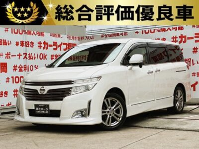 ELGRAND　エルグランド　250ハイウェイスター 【総合評価優良車】😲５２エルグランド綺麗なパールカラー再入庫＂　アルパインＨＤＤナビ🗾地デジフルセグTV内蔵型📺CD・ＤＶＤ・SD💿Bluetoothオーディオ視聴可能🎶両側スライド左パワースライドドア🚪乗降楽々✨バックカメラ付🎦楽々駐車・車庫入れ🚗７人乗りハーフレザーシート＆キャプテンシートタイプ💺リアサイドシェード付きでプライバシー・ＵＶ効果もバッチリ🌞アルパイン製フリップダウンモニター付き🖥️HIDヘッドライト＆フォグランプ付で夜間視野確保🔦納車時新品タイヤ装着🚗🌈福岡店専用HPでも在庫確認可能‼✨ 【carlifegroup.fukuoka.jp/】で検索🕵️‍♂️