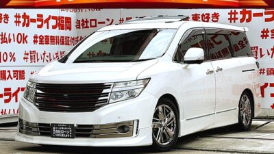 ELGRAND　エルグランド　ライダー ブラックライン 黒本革シート仕様マニュアルシート【特別仕様車】【カスタム】【車検２年付】＂専用エアロバンパー・スポーツマフラー・フロントハーフスポイラー・大型ルーフスポイラー装着車＂🔥ＴＥＩＮ車高調ローダウン🔥純正メーカーナビ🗾ＤＶＤ💿Ｂｌｕｅｔｏｏｔｈ📱🎶フルセグＴＶ内蔵型📺走行中映像視聴可能👀高級感溢れるインパネ内装・黒本革シート💺７人乗りキャプテンシート・オットマン機能付💎ツインムーンルーフ＆ＢＯＳＥサウンドのリアプライベートシアターシステム/純正電動フリップダウンモニターで余裕のくつろぎ空間💎アラウンドビューモニターで周囲の安全確認も一目稜線👀純正エンジンスターター付📡月々３万円台～ＯＫ😲納車時新品タイヤ装着🌈🚗福岡店専用HPでも在庫確認可能‼✨ 【carlifegroup.fukuoka.jp/】で検索🕵️‍♂️