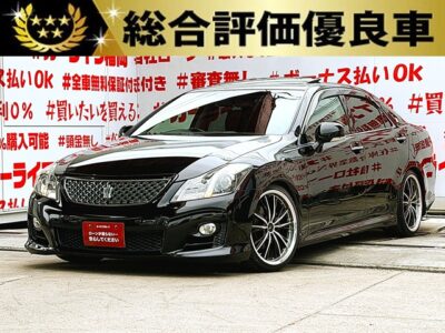 CROWN　クラウン　2.5アスリート　ナビパッケージ【総合評価優良車】【カスタム】【車検２年付】💎人気装備サンルーフ付🌞ＴＥＩＮ車高調ローダウン済🔥アネーロ１９インチＡＷ付で雰囲気抜群💎＂純正マルチＨＤＤナビ🗾ＤＶＤ💿Ｂｌｕｅｔｏｏｔｈ🎶📱📞フルセグＴＶ内蔵型📺前後ドライブレコーダー付きで安心録画📹💺クルーズコントロール付・楽々の高速運転🚙🎉月々３０，４００円～ＯＫ🎉🚗福岡店専用HPでも在庫確認可能‼✨ 【carlifegroup.fukuoka.jp】で検索🕵️‍♂️