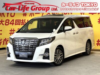 ALPHARD アルファード　250S Cパッケージ　【車検２年付】👑サンルーフ付の７人乗りエグゼクティブシート👑月々５万円台～OK👌アルパイン９インチＳＤナビ🛣️地デジフルセグTV📺ＤＶＤ📀Ｂｌｕｅｔｏｏｔｈ🎶📞両側パワースライドドア・電動リアゲート・ワンタッチオープナー付で乗り降り楽々😍✨アルパイン製フリップダウンモニター付きで後席のお子様も快適😊👌安心のクリアランスソナー&バックカメラ＆ドライブレコーダー付き💡🌜TOKYO店専用HPにて更新中❗ carlifegroup.tokyo.jpで検索🕵️‍♂️🌛《1年保証付》