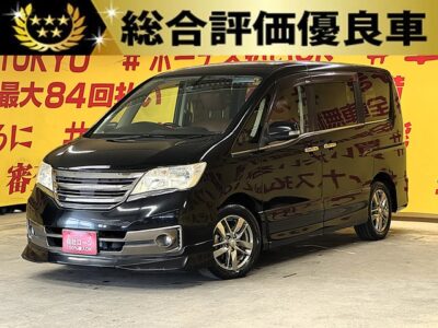 ERENA　セレナ　ライダー　ブラックライン【総合評価優良車】✨楽ナビ メモリーナビ🗾地デジフルセグTV📺CD🎵DVD📀アルパイン10.2型後席モニター✨インテリアを変える活用で使い方自由自在マルチセンターシート🌈後席独立で温度操作可能のWエアコンなどで快適な空間😆両側パワスラで乗り降りラクラク✨ETC搭載😆🌛TOKYO店専用HPにて更新中❗ carlifegroup.tokyo.jpで検索🕵️‍♂️🌛