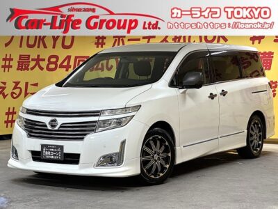 ELGRAND　エルグランド　350ハイウェイスター　純正マルチHDDナビ🛣️地デジフルセグＴＶ📺ＣＤ💿ＤＶＤ📀Ｂｌｕｅｔｏｏｔｈ📱🎶レザー調シートカバー💺助手席&二列目オットマン付きキャプテンシートの豪華な7人乗りモデル🌈駐車時安心のバックカメラ＆アラウンドビューモニター付き👀ワンタッチオープンの両側パワースライドドアで乗り降り楽々👪🌈後席はフリップダウンモニター付きでお子様も楽しくお出かけ可能⭐夜間でも明るいHIDヘッドライト＆フォグ🔦