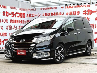 ODYSSEY　オデッセイ アブソルート　月々３３，０００円～😲両側パワースライドドア装備・楽々開閉🎉低重心・高速安定性抜群👀純正インターナビ🗾ＤＶＤ💿Ｂｌｕｅｔｏｏｔｈ🎶📲📞フルセグＴＶ内蔵型📺走行中映像視聴可能👀明るいＬＥＤヘッドライト💡安心・安全機能【ＣＴＢＡ】搭載車✨オシャレなタッチパネル式オートエアコン👆ドライブレコーダー装着車でいつでも安心録画ＯＫ📹🚗福岡店専用HPでも在庫確認可能‼✨ 【carlifegroup.fukuoka.jp】で検索🕵️‍♂️
