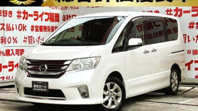 SERENA　セレナ　ハイウェイスター　Jパッケージ【総合評価優良車】【特別仕様車】【車検2年付】＂低価格ミニバン・大人気・福岡店在庫再入庫📣＂両側パワースライドドア装備・楽々ワンタッチボタン開閉式🚪＂純正SDナビ🗾CD・DVD・SD再生可能📀Bluetoothオーディオ及びUSB接続🎵ミュージックサーバー装備🎶フルセグＴＶ内臓📺💡Ｗエアコンタイプ🌀リアの温度調整も可能で室内快適温度✨😲👀高速走行はクルーズコントロール機能にお任せ・楽々運転🎉🚗福岡店専用HPでも在庫確認可能‼✨ 【carlifegroup.fukuoka.jp/】で検索🕵️‍♂️