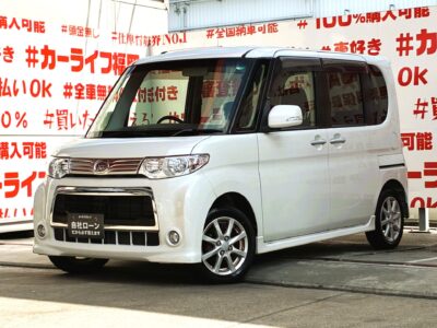 TANTO CUSTOM　タント　カスタムX 【車検2年付】✨月々１９，０００円～ＯＫ😲 💎人気の低価格ハイトワゴン・スライドドアタイプ😲💎センターピラーレス＆左側パワースライドドア『ミラクルオープンドア』👀 リアシートアレンジ次第でラゲッジスペースも自在な万能車輌😲 ケンウッドメモリーナビ🗾CD・DVD・SD再生📀USB接続可能🎶地デジＴＶ内蔵型📺夜間走行も視界良好なHIDヘッドライト&フォグランプ🌈🚗福岡店専用HPでも在庫確認可能‼✨ 【carlifegroup.fukuoka.jp/】で検索🕵️‍♂️