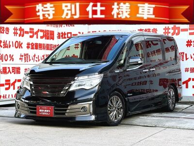 SERENA　セレナ　ライダー　ブラックライン Ｓ－ＨＹＢＲＩＤ アドバンスドセーフティーパッケージ＂後期型＂【特別仕様車】【カスタム】　✨人気グレードが月々２万円台～ＯＫ👀✨純正ＨＤＤナビ🗾ＤＶＤ💿Ｂｌｕｅｔｏｏｔｈ🎶📞フルセグＴＶ内蔵型📺走行中映像視聴可能👀📺安心・安全機能エマージェンシーブレーキ＆ＬＤＷ（車線逸脱防止機能）搭載🚥アラウンドビューモニター搭載📹💡カタログ燃費・ＪＣ０８モード１６ｋｍ／Ｌ🍃エクステリア・インテリアをトータルコーディネートしたカスタムカー「ライダー」💎🌈🚗車検２年付🌈福岡店専用HPでも在庫確認可能‼✨ 【carlifegroup.fukuoka.jp/】で検索🕵️‍♂️