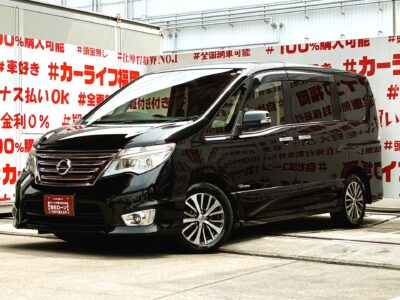 SERENA　セレナ　ハイウェイスター S-HYBRID＂後期型＂【ユーザー買い取り車】✨月々２１，５００円～ＯＫ👀✨パナソニックＳＤナビ🗾CD・DVD・SD再生💿Bluetoothオーディオ接続🎶📞フルセグＴＶ内蔵型📺走行中映像視聴可能👀安心・安全運転支援ＬＤＷ（車線逸脱防止機能）搭載🚥明るいＬＥＤヘッドライト採用💡カタログ燃費・ＪＣ０８モード１６ｋｍ／Ｌ🍃Ｗオートエアコンタイプで楽々温度調整🌀純正フリップダウンモニター搭載📺後席乗り降りラクチン両側パワースライドドア付き🚪納車時新品タイヤ装着🛞🌈福岡店専用HPでも在庫確認可能‼✨ 【carlifegroup.fukuoka.jp/】で検索🕵️‍♂️