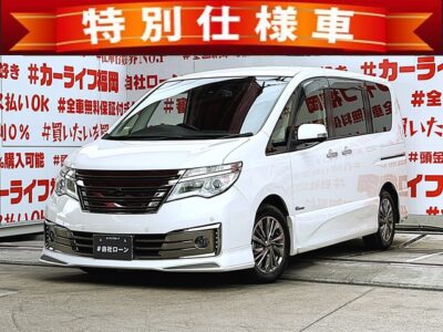 SERENA　セレナ　ライダー　ブラックライン Ｓ－ＨＹＢＲＩＤ アドバンスドセーフティーパッケージ＂後期型＂【特別仕様車】🎉月々２万円台～ＯＫ🎉純正８インチＳＤナビ🗾ＤＶＤ💿Ｂｌｕｅｔｏｏｔｈ🎶📞フルセグＴＶ内蔵型📺走行中映像視聴可能👀純正フリップダウンモニター搭載📺安心・安全機能エマージェンシーブレーキ＆ＬＤＷ（車線逸脱防止機能）搭載🚥明るいＬＥＤヘッドライト採用💡カタログ燃費・ＪＣ０８モード１６ｋｍ／Ｌ🍃アラウンドビューモニター付きで駐車も楽々📹エクステリア・インテリアをトータルコーディネートしたカスタムカー「ライダー」フロントハーフエアロ付🔥💎車内カーテン装備で車中泊もＯＫ⛺前後ドライブレコーダー・録画ＯＫ📹🌈福岡店専用HPでも在庫確認可能‼✨ 【carlifegroup.fukuoka.jp/】で検索🕵️‍♂️