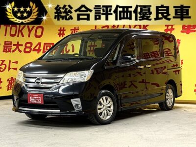SERENA  セレナ  ハイウェイスター【総合評価優良車】【4WD】【車検2年付】❄️雪道でも安心の4WD車両❄️🗾ケンウッド彩速メモリーナビ（地デジフルセグＴＶ・CD・DVD・Bluetooth・SD）＆社外後席モニター付き🎶安心のバックカメラ付📸ウォークスルー可能で大人数でのお出掛けも楽々🗾👑両側電動スライドドアで乗り降りも楽々🚗✨お子様や大人の方まで楽しめます❗前後ドライブレコーダー装備済📹純正15インチAW🌜TOKYO店専用HPにて更新中❗carlifegroup.tokyo.jpで検索🕵️‍♂️🌛