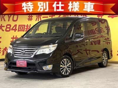 SERENA　セレナ　ハイウェイスター S-HYBRID・アドバンスドセーフティパッケージ 後期型【特別仕様車】【車検２年付】純正ＳＤナビ🗾地デジフルセグＴＶ📺ＤＶＤ📀Bluetooth📱🎶純正フリップダウンモニター付でリアのエンタメも充実👀両側パワースライドドアで乗り降り楽々🎉安心・安全機能エマージェンシーブレーキ＆ＬＤＷ（車線逸脱防止機能）搭載🚗✨車時も安心の全周囲モニター＆バックカメラ付き👀✨マルチセンターシートで様々なシートアレンジが楽しめます😆アイドリングストップ付き🍃カタログ燃費・ＪＣ08モード16.0ｋｍ／Ｌ🍃🌜TOKYO店専用HPにて更新中❗ carlifegroup.tokyo.jpで検索🕵️‍♂️🌛《1年保証付》
