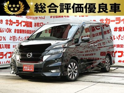 SERENA　セレナ　ハイウェイスター　VセレクションⅡ【総合評価優良車】【特別仕様車】💎シンプルスマートの【S-HYBRID】プロパイロット機能付💎🍃カタログ燃費ＪＣ０８モード１７．２ｋｍ／Ｌ🍃足をかざして楽々開閉😲ハンズフリー両側パワースライドドアー搭載車😲人気装備のインテリジェントルームミラーで後方視界も良好📹純正９インチナビ🗾ブルーレイ💿Ｂｌｕｅｔｏｏｔｈ🎶📱フルセグＴＶ内蔵型📺走行中映像視聴可能😊サイドシェード😎付きでプライバシー・ＵＶカットもＯＫ✨運転支援機能・エマージェンシーブレーキ搭載🚗アラウンドビューモニターで楽々駐車📹🌈安心のドライブレコーダー付📹🌈この充実装備で月々３万円台～ＯＫ🌈納車時新品タイヤ装着🚗福岡店専用HPでも在庫確認可能‼✨【carlifegroup.fukuoka.jp/】で検索🕵️‍♂️