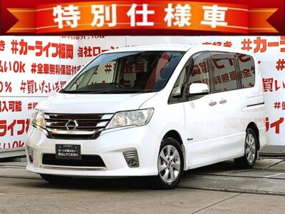 SERENA　セレナ　ハイウェイスター S-HYBRID Vセレクション【特別仕様車】【車検２年付】　✨低価格ハイブリッドミニバン✨💎社外ＳＤナビ🗾ＤＶＤ💿Ｂｌｕｅｔｏｏｔｈ🎶📱📞フルセグＴＶ内蔵型📺走行中映像視聴可能👀 両側パワースライドドア装備で荷物の出し入れも乗り降りも楽々🚪 リアサイドシェード付・ＵＶ・プライバシーも安心👀Ｗエアコン機能付でリアも快適空調🌀前後ドライブレコーダー装備・安心録画ＯＫ📹🌈月々２２，８００円～ＯＫ🚗福岡店専用HPでも在庫確認可能‼【carlifegroup.fukuoka.jp/】で検索🕵️‍♂️