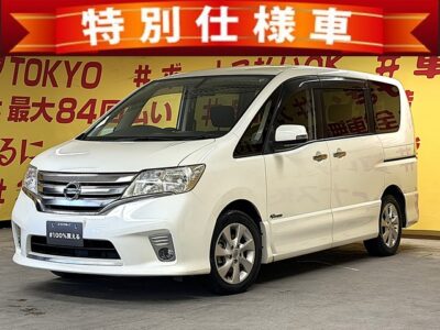SERENA　セレナ　ハイウェイスターS-HV　 Vセレクション【特別仕様車】【車検２年付】純正ＳＤナビ🗾地デジフルセグTV📺ＤＶＤ📀Bluetooth📱🎶両側パワースライドドア装備・楽々ワンタッチボタン開閉式✨マルチセンターシートで様々なシートアレンジが楽しめます😍👌2列目シートバックテーブル付き👌Ｗエアコンタイプでリアの温度調整も可能🌀高速走行もストレスなしのビルトインETC&クルーズコントロール🚗後方視界も良好なバックカメラ📷リアサイドシェード付・ＵＶ・プライバシーも安心🌛TOKYO店専用HPにて更新中❗ carlifegroup.tokyo.jpで検索🕵️‍♂️🌛