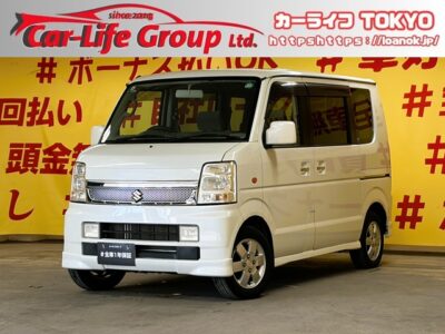 EVERY 　エブリィワゴン　PZターボ　【４WD】【車検２年付】社外ナビ🗾ＣＤ・ＤＶＤ💿🎵Ｂｌｕｅｔｏｏｔｈ🎶📱📞地デジフルセグＴＶ内臓型📺🎥ＨＩＤヘッドライト＆フォグランプで夜間も明るく安全走行💡両側スライド左側パワースライドドアーで荷物出し入れが楽々🤱車検２年付🌛TOKYO店専用HPにて更新中❗ carlifegroup.tokyo.jpで検索🕵️‍♂️🌛