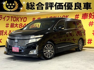 ELGRAND　エルグランド　350ハイウェイスター【総合評価優良車】【4WD】🚙4WDで雪道や悪路でも安定した走行ができて安心です✨🛣️純正マルチHDDナビ＆純性後席モニター付（地デジフルセグTV・Bluetooth・CD・DVD）🎶✨アラウンドビューモニターの全周囲モニター付📹👍ワンタッチで開閉可能な両側電動スライドドアで乗り降りがラクラク👪✨高級感のある黒革ハーフレザーシート+助手席&二列目オットマン付きキャプテンシートの豪華な7人乗りモデル😍💡夜間でも明るいHIDヘッドライト&フォグランプ✨🌛TOKYO店専用HPにて更新中❗ carlifegroup.tokyo.jpで検索🕵️‍♂️🌛